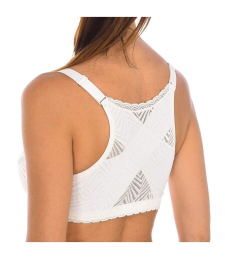 P08GB women's wireless bra with elastic sides, comfortable and adaptable design for women