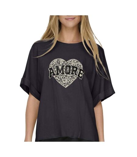 T-Shirt gris foncé femme only lucy