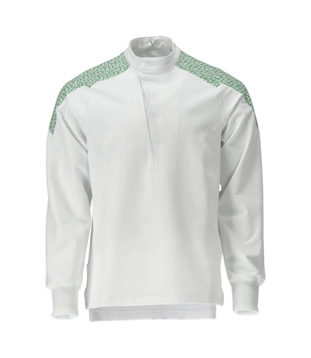 T-shirt De Cuisinier Smock Food & Care Homme M-m Blanc Blanc Vert Gazon Vert Gazon Mascot-1