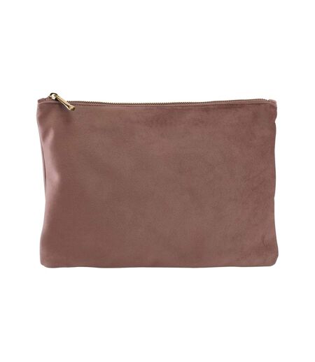 Bagbase Plain Velvet Accessory Bag (Rose Quartz) (L)