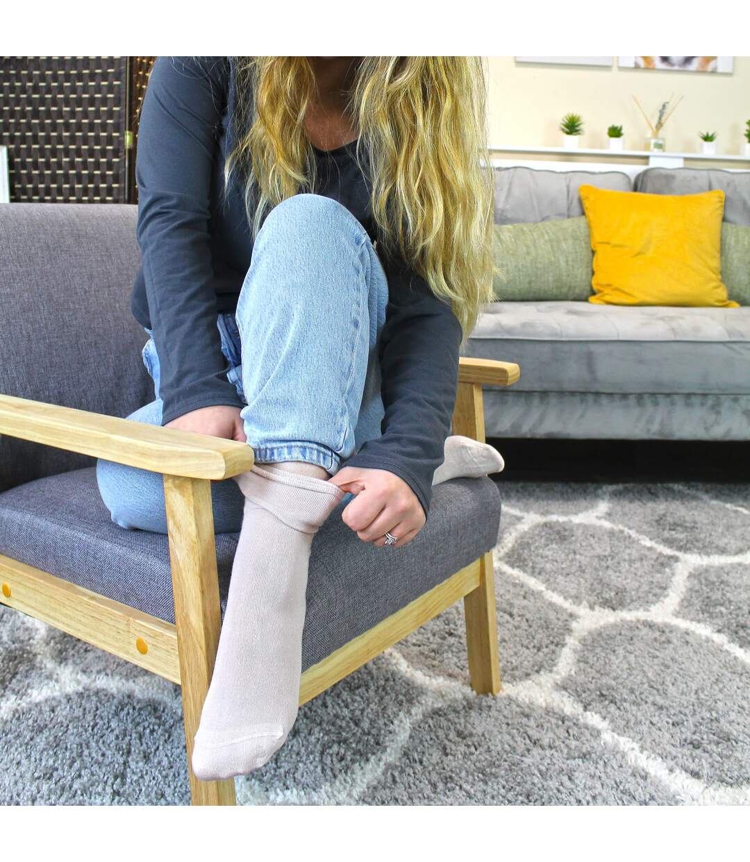 Ladies 6 Pack Bamboo & Merino Wool Blend Socks-5