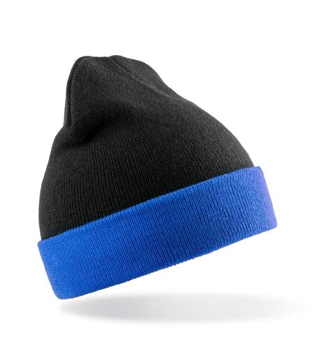 Black compass beanie black/royal blue Result Genuine Recycled