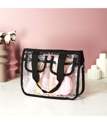 Trousse de Toilette Vanity 27cm Transparent & Noir