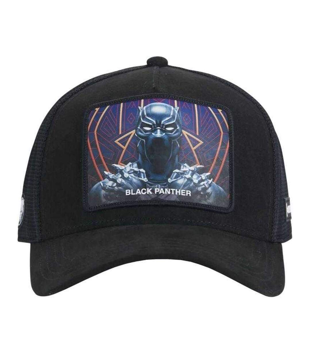 Casquette Trucker Motif Black Panther Homme Noir Capslab-4