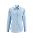 SOLS Womens/Ladies Brody Herringbone Long Sleeve Shirt (Sky Blue)