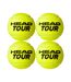 Balles de tennis tour taille unique jaune Head