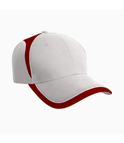 Result Headwear - Casquette de baseball NATIONAL (Blanc / Rouge) - UTRW10165