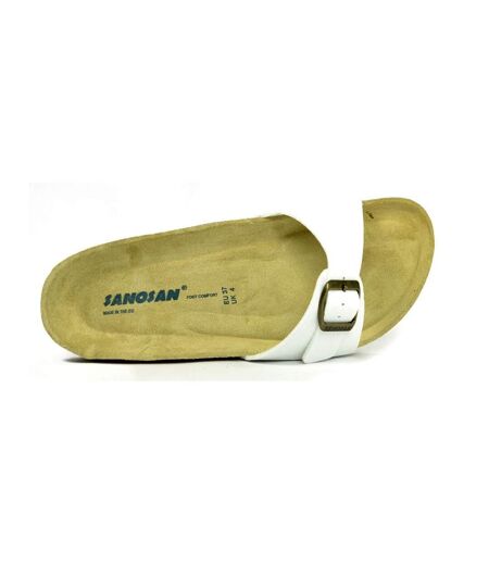 Sanosan Womens/Ladies Malaga Sano Sandals (White/Brown) - UTBS3060