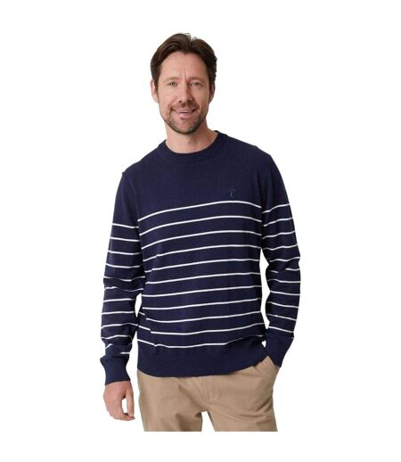 Sweat Motif/style À Rayures Homme Bleu Marine Écru Joules