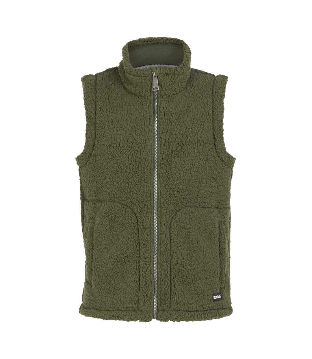 Womens/ladies calmry borg fleece lined gilet dark khaki Regatta-1