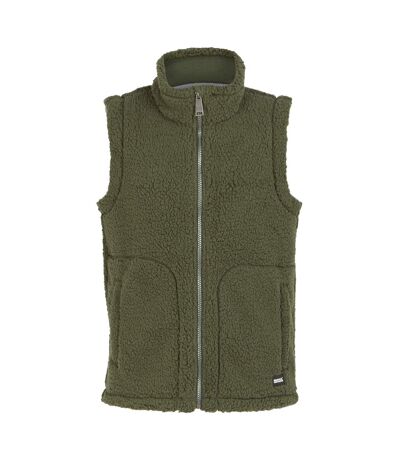 Womens/ladies calmry borg fleece lined gilet dark khaki Regatta