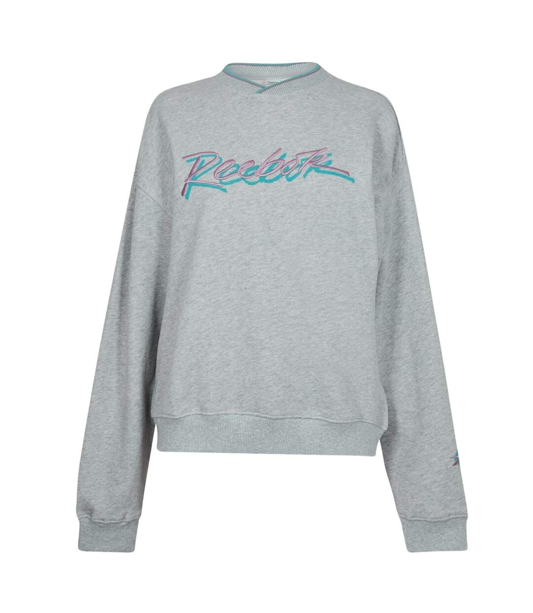 Sweat Court Femme Gris Clair Chiné Reebok-1