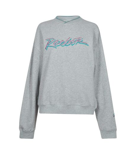 Sweat Court Femme Gris Clair Chiné Reebok