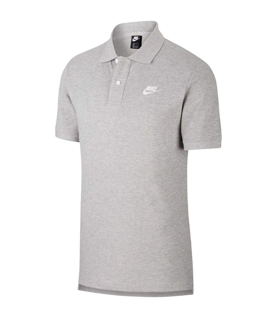 Mens Match Up Short-sleeved Polo Shirt Grey Nike-2