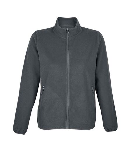 SOLS Womens/Ladies Factor Microfleece Recycled Fleece Jacket (Charcoal)