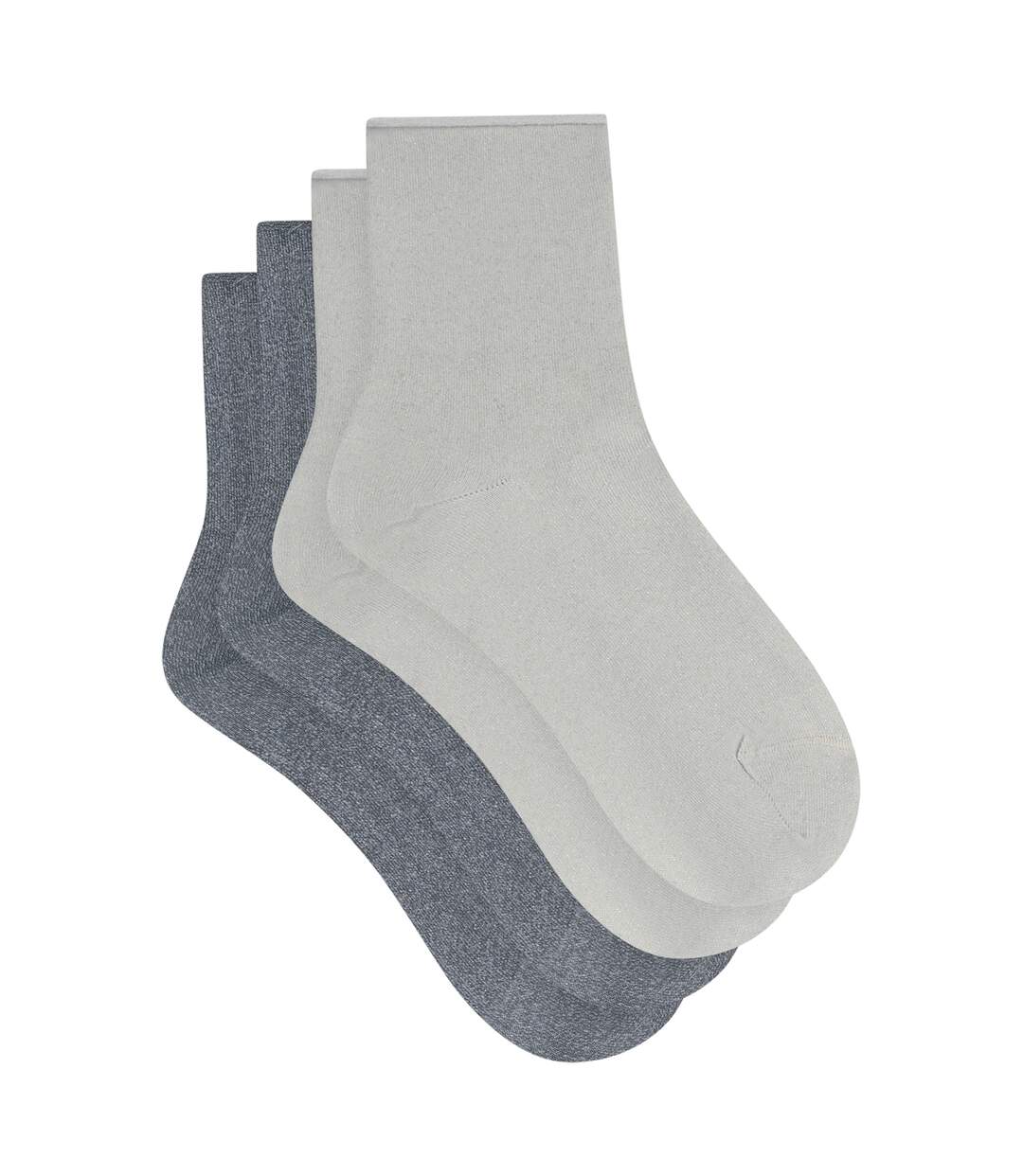 Lot de 2 paires de mi-chaussettes coton Mode-2