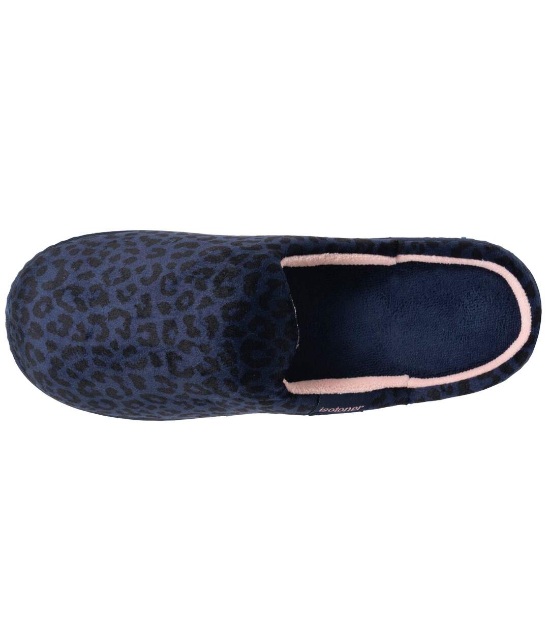 Isotoner Chaussons Mules femme microvelours semelle ergonomique, mousse à mémoire forme-3