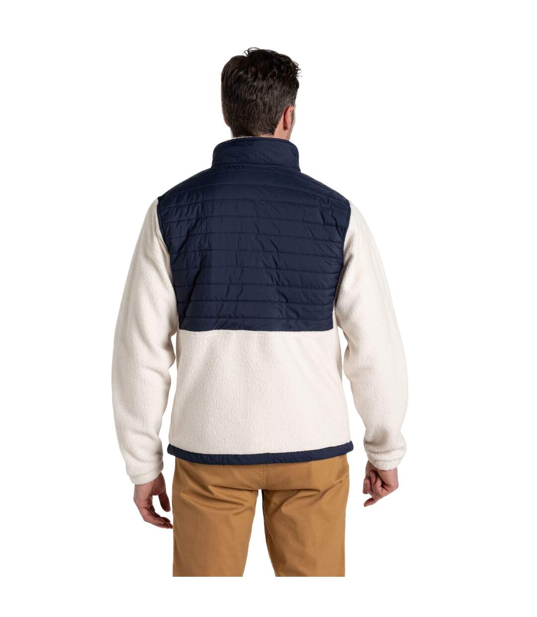 Mens Montadale Colour Block Insulated Hybrid Jacket Ecru Blue Navy Craghoppers-3