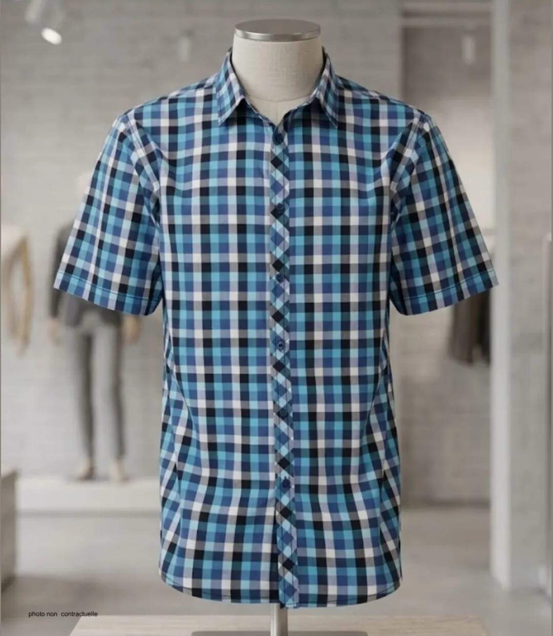 CHALLENGER B3141A - Chemisettes manches courtes pour homme : le confort d'un entretien facile au quotidien-3