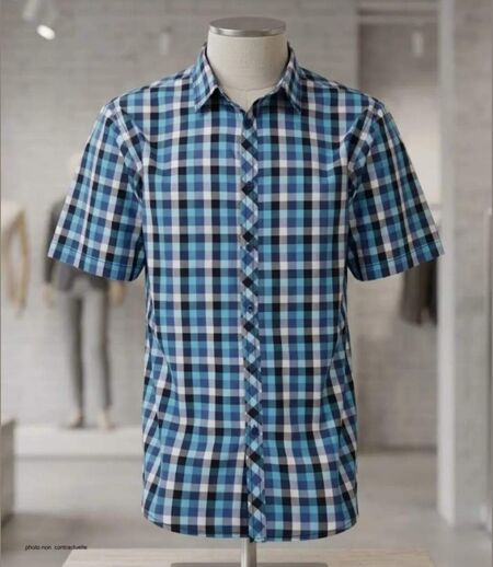 CHALLENGER B3141A - Chemisettes manches courtes pour homme : le confort d'un entretien facile au quotidien