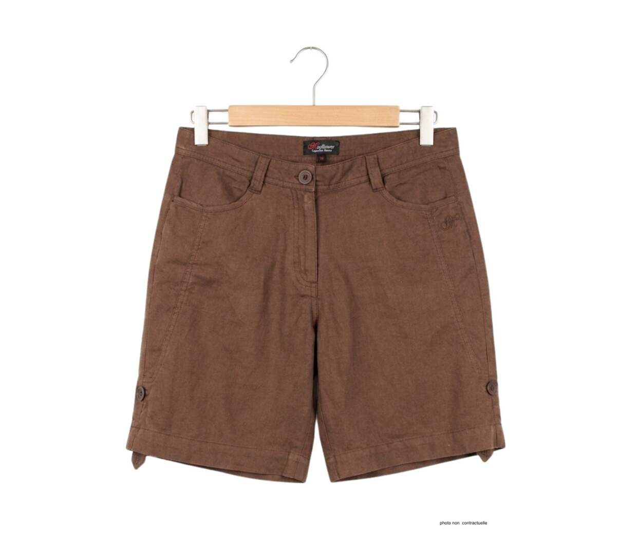 MAYFLOWER MINDY2 : Short en lin pour femme à longueur réglable-2