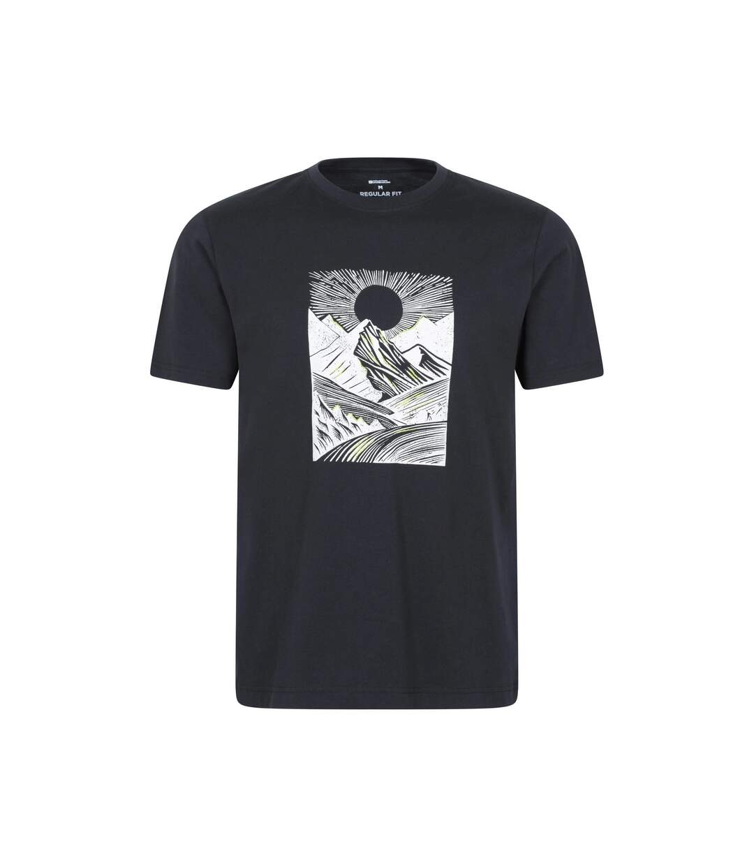 T-shirt Homme Sunrise En Coton Bio Anti-uv À Manches Courtes Noir Mountain Warehouse-1