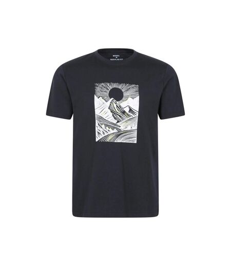T-shirt Homme Sunrise En Coton Bio Anti-uv À Manches Courtes Noir Mountain Warehouse