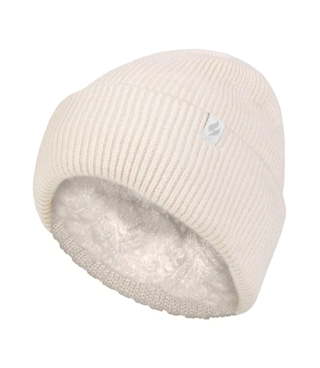 Chapeau d'hiver côtelé doublé pour femme-1
