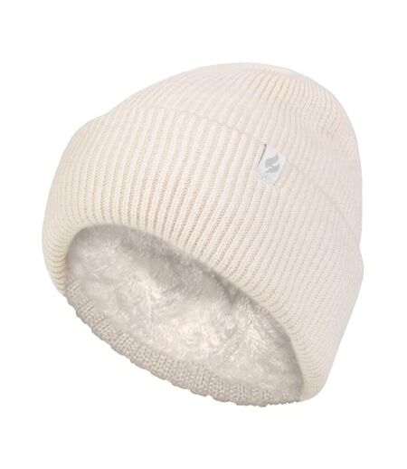 Chapeau d'hiver côtelé doublé pour femme