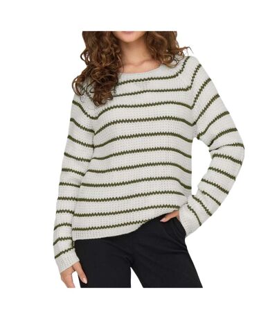 Pull blanc/vert femme jdy ellen - l