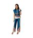 Haut Motif/style Lys Femme Bleu Biba-1