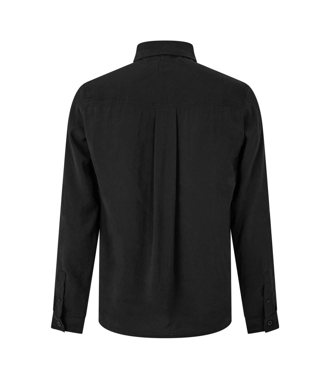 Mens Pocket Long-sleeved Shirt Black Belier-2