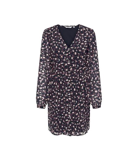 Robe marine/bordeaux femme only button