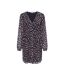 Robe marine/bordeaux femme only button-1