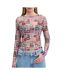 T-shirt rose à motifs femme tommy hilfiger tjw slim aop-1