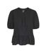 Blouse noir femme pieces pia 2/4-1