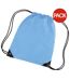 Lot De 2  Sac De Gym 11 Litres Taille Unique Bleu Ciel Bagbase-1
