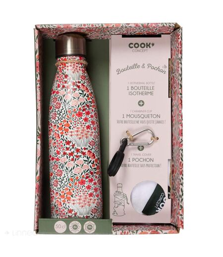Coffret bouteille isotherme 50cl collection MARJOLAINE