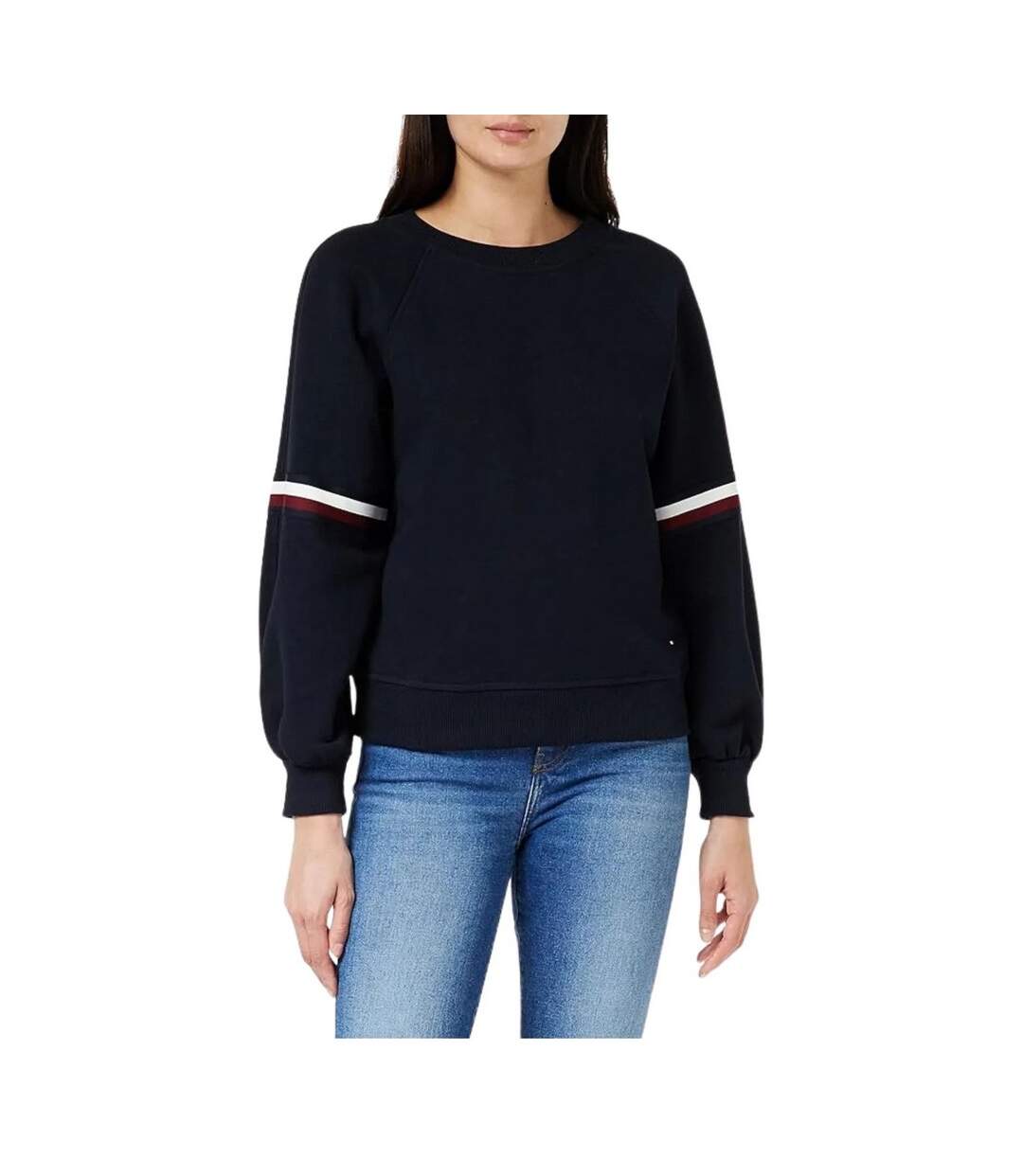 Sweat Motif/style Logo Brodé Femme Bleu Marine Tommy Hilfiger-1