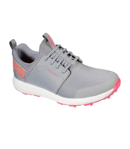 Womens/ladies go golf max sport trainers grey/coral Skechers