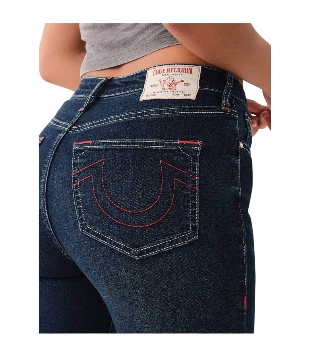 Jean Femme Bleu Foncé True Religion-4