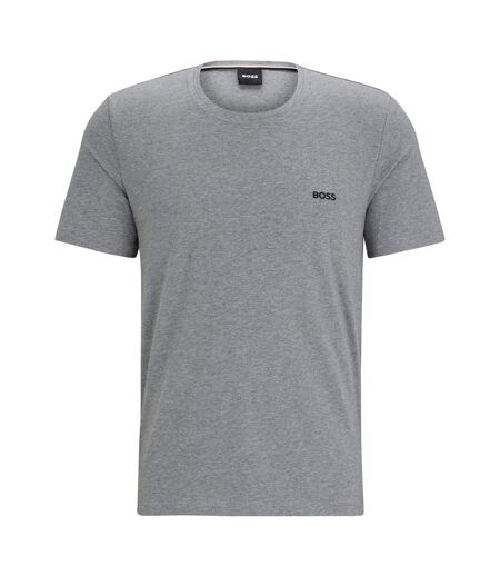 T-shirt Style Logo Brodé Mix&match Homme Gris Boss