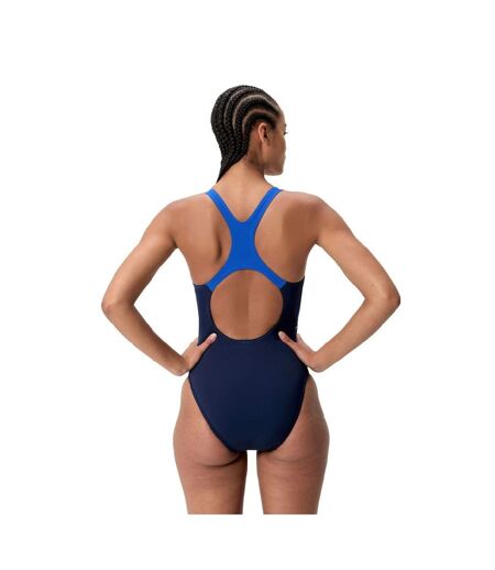Maillot De Bain 1 Pièce Motif/style Logo Medley Femme Bleu Marine Bleu Speedo