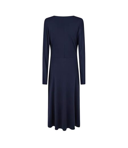 Robe Portefeuille Manches Longues Ettita Femme Bleu Foncé Boss