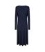 Robe Portefeuille Manches Longues Ettita Femme Bleu Foncé Boss-3