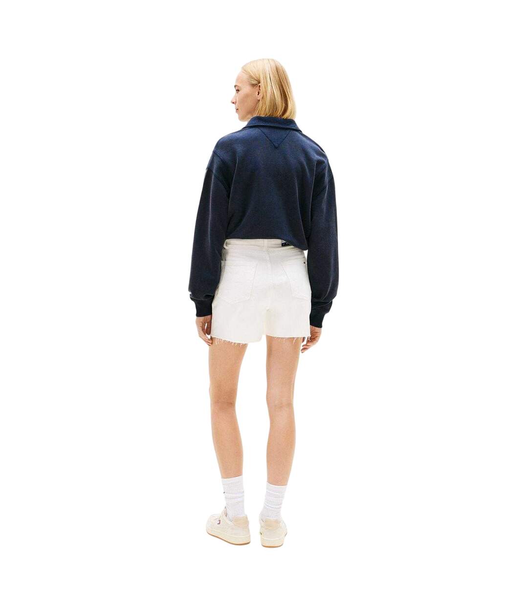 Short En Jean Motif/style Logo Homme Bleu Denim Blanc Tommy Jeans-3
