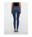 Womens/ladies 5 Pockets Skinny Jeans Medium Black Vero Moda-4