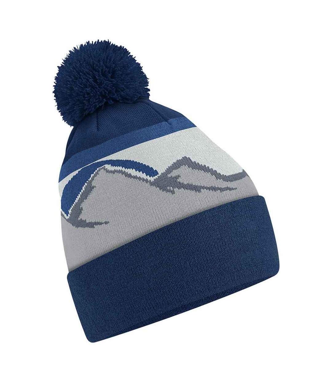 Mountain Pom Pom Beanie Rocky Peaks Beechfield-1