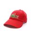 Casquette rouge mixte lacoste twill big croch - taille unique-1
