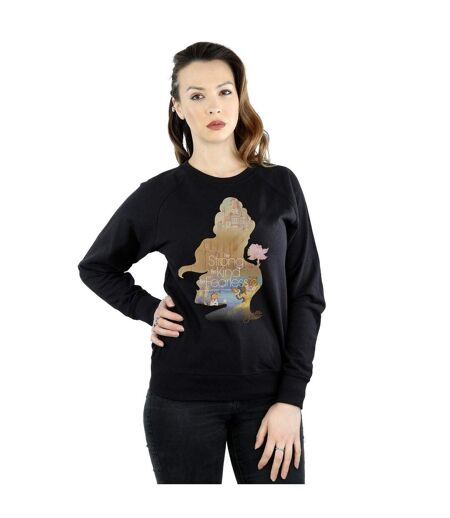 Disney Princess Womens/Ladies Belle Filled Silhouette Sweatshirt (Black)